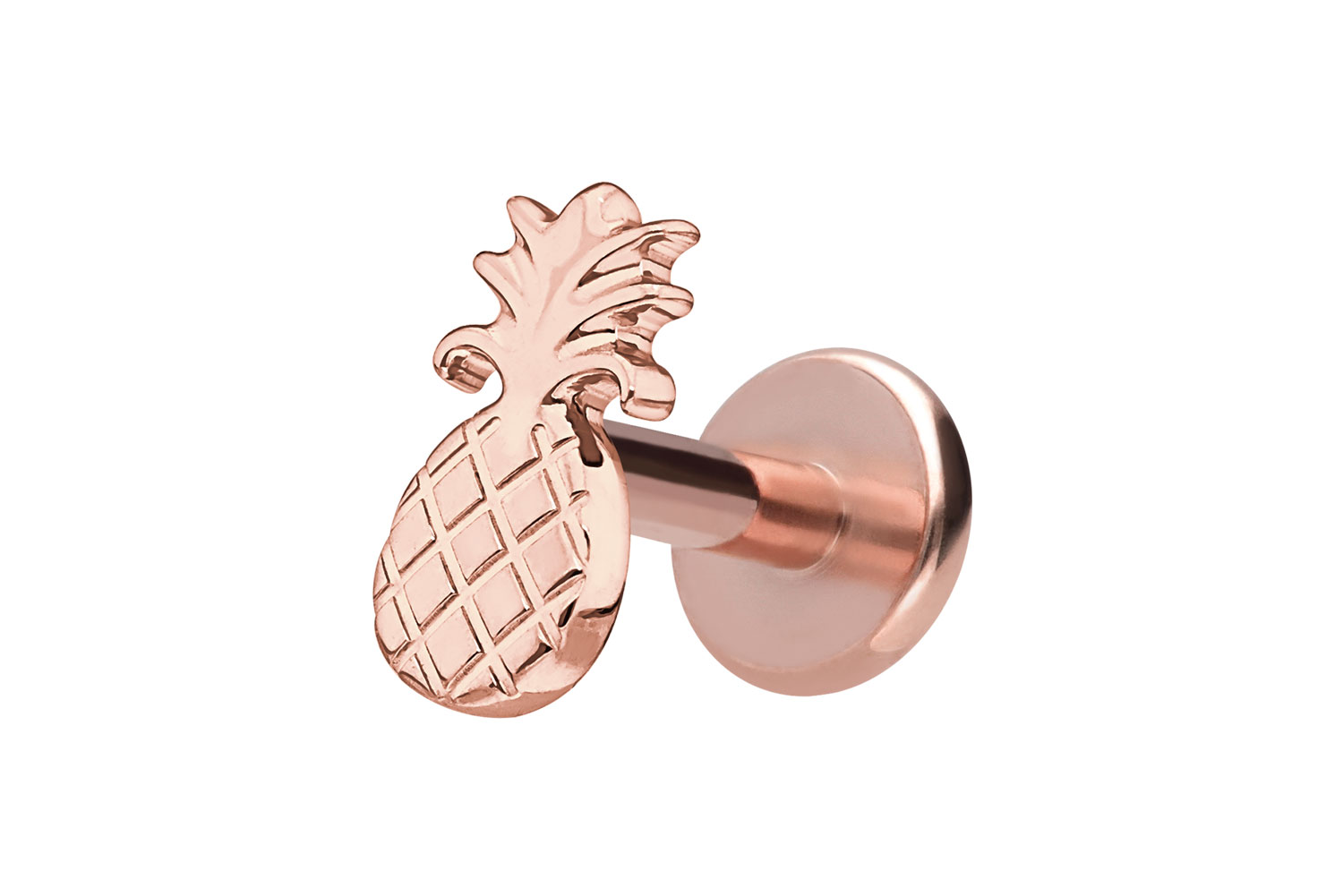 Titan Labret Piercing mit Innengewinde ANANAS